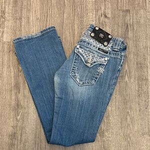 Miss Me Denim Boot Cut Jeans with Embellished Pockets